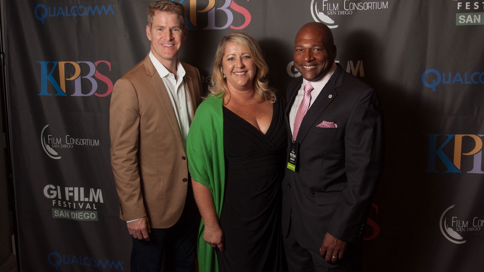 Jamie Kaler with Nancy Worlie and Jay Jee.